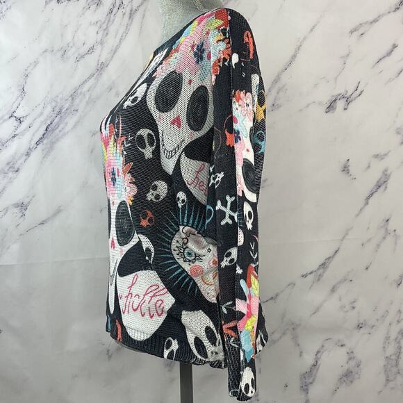 Free for Humanity | Skull Knit Sweater | S - Picture 4 of 11